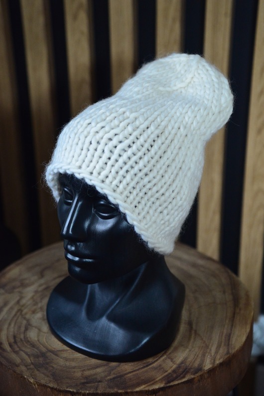 czapki damskie Czapka beanie wełna 100%