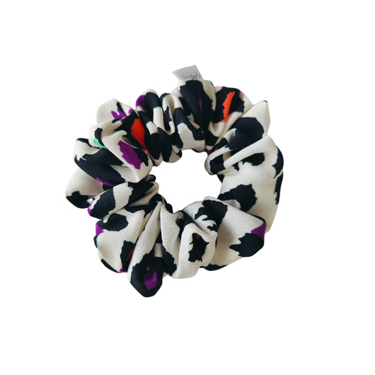 gumki do włosów Scrunchie do włosów, gumka do włosów z wiskozy Panterkowy pop MAXI PLUS