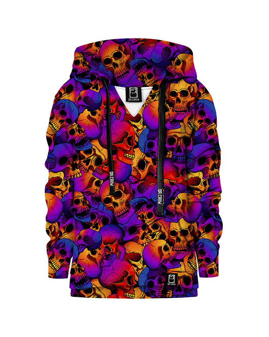 bluzy dla dziewczynki Bluza Dziewczynka DR.CROW Skulls Ombre