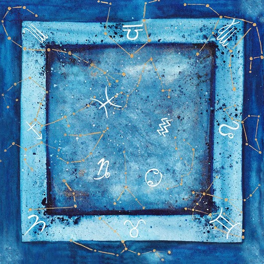 grafiki i ilustracje 12 Znaków zodiaków 12 Konstelacji kwadrat