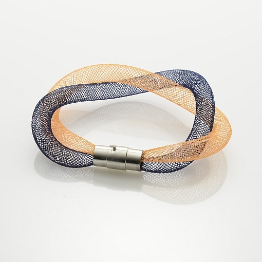 Bransoleta LIGHT ORANGE_BLUE Paulina Potyra Design