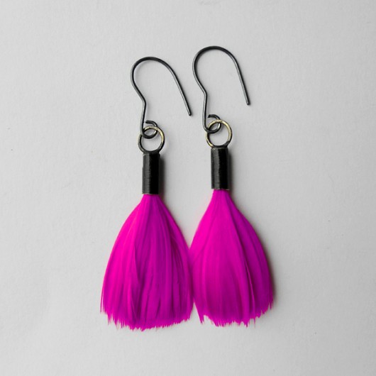 kolczyki z piórami PIÓRKO kolczyki