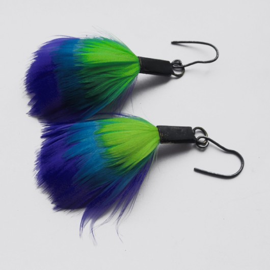 kolczyki z piórami PIÓRKO kolczyki