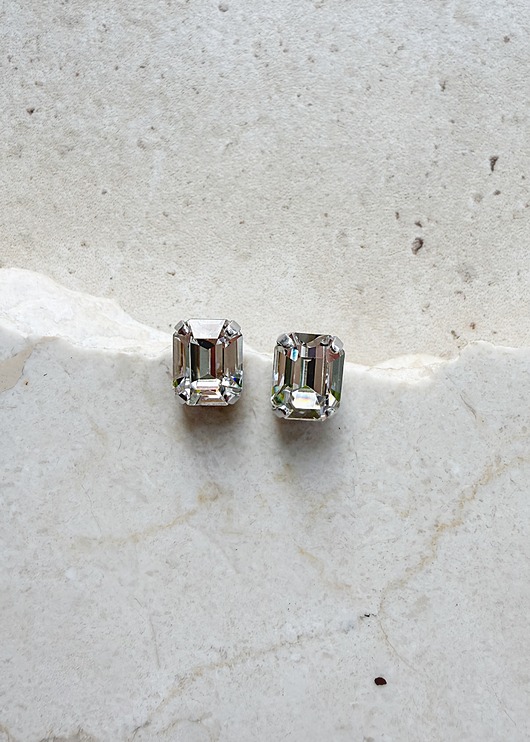 kolczyki srebrne Geometryczne kolczyki srebrne Octagon Mini