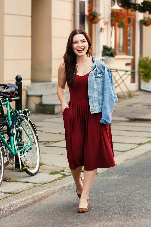 Sukienka LILIA burgund By Your Side