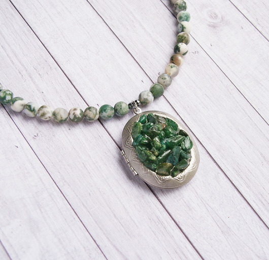 kolie S A L E : Unikatowy sekretnik z agatem