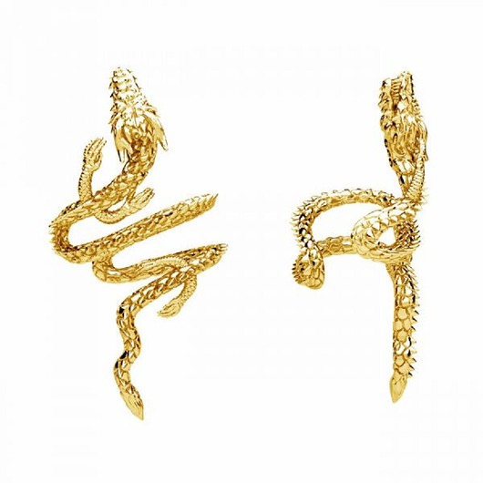 nausznice Nausznica SMOK -srebro 925, złoto 24K ,różowe złoto 18K