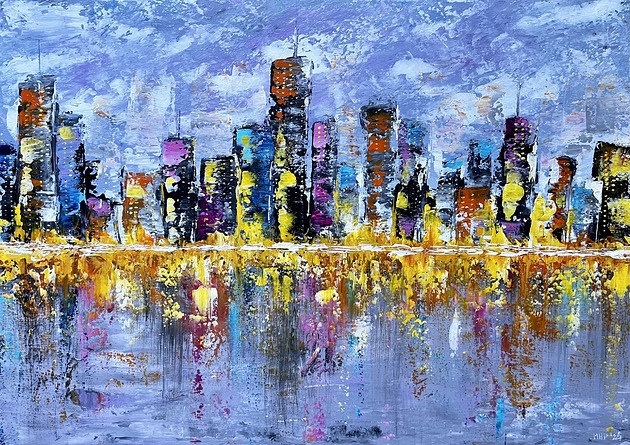 obrazy City Of Lights - akryl na płótnie 50 x 70