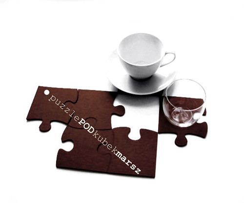 puzzle pod kubek marsz ! felt label