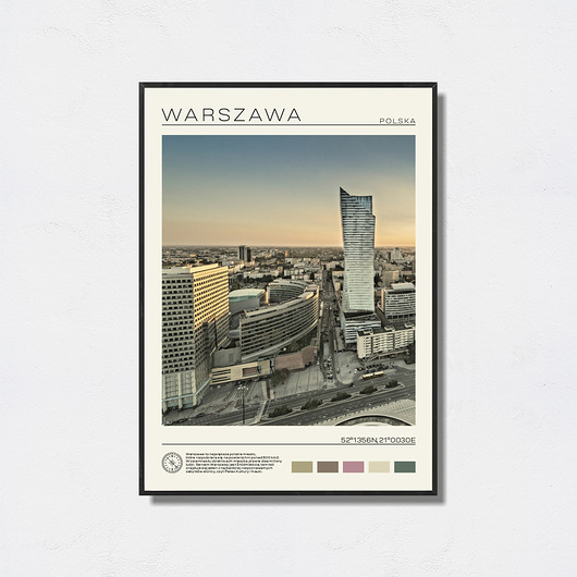 plakaty Warszawa plakat w stylu retro