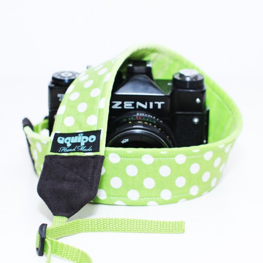 Camera Strap Green Dot  equipo