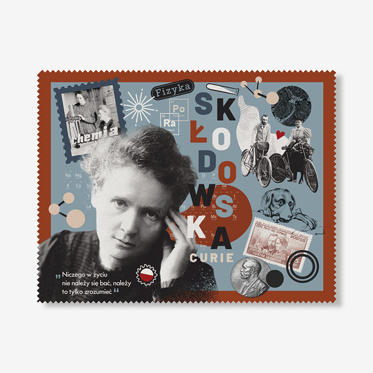 etui na okulary Ściereczka do okularów Skłodowska