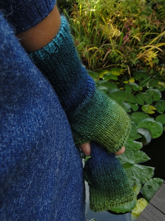 ocean / mitenki agat handmade