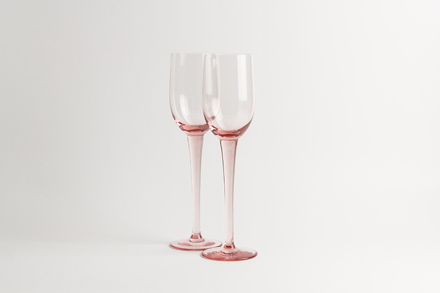 szklanki i kieliszki Kieliszek na wino białe Classic - różowy