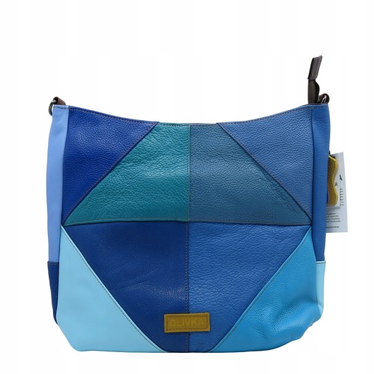 torby na ramię Torebka damska klasyczna skórzana na ramię oryginalna szeroki pasek OLIVKA