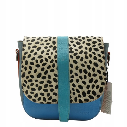 torby na ramię Torebka damska klasyczna skórzana regulowany pasek klapka wzór OLIVKA