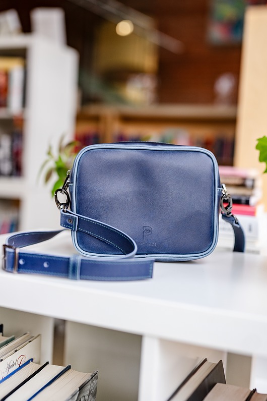 torby na ramię Torebka wegańska - skóra wegańska z kukurydzy - navy blue