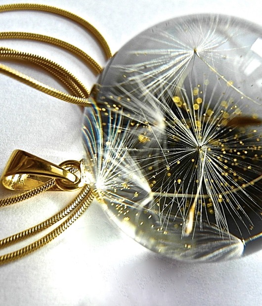 Naszyjnk z nasionkami wiosennych dmuchawców Grol Jewellery