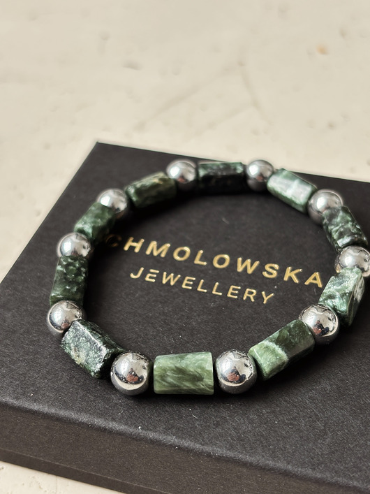 biżuteria męska Bransoletka Męska Serafnit i Hematyt