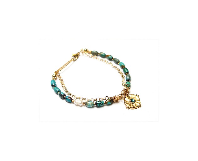 bransoletki z kamieni naturalnych Turkus vol. 17 - bransoletka -  Szlachetna kolekcja