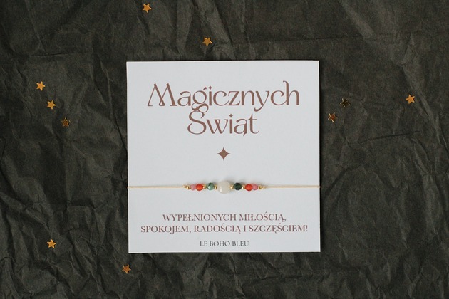 bransoletki na sznurku Świąteczne Życzenia w bransoletce!