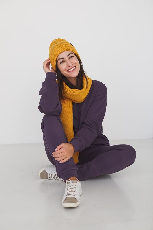 czapki damskie Czapka Cosy Days Miód 100% Merino Extra Fine