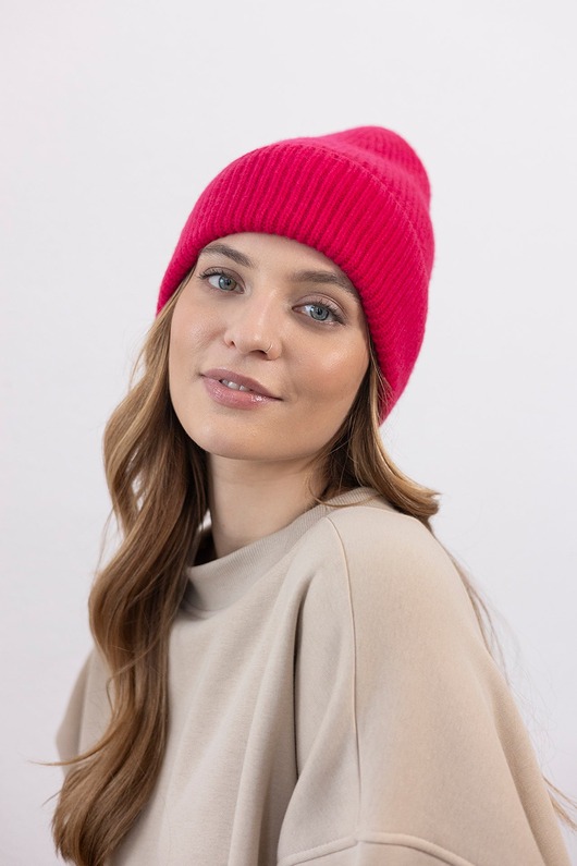 czapki damskie Czapka Gentle Cashmere  Viva Magenta