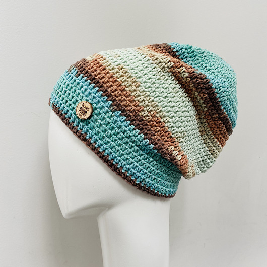 czapki damskie Czapka przejściowa cienka beanie smerf bawełna