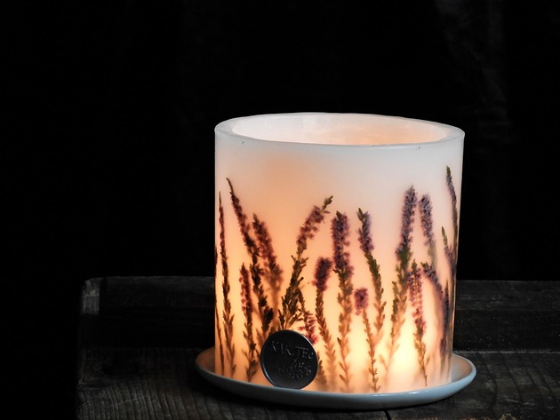 Wrzosowisko lampion z ceramiczną podstawką KARiTEe