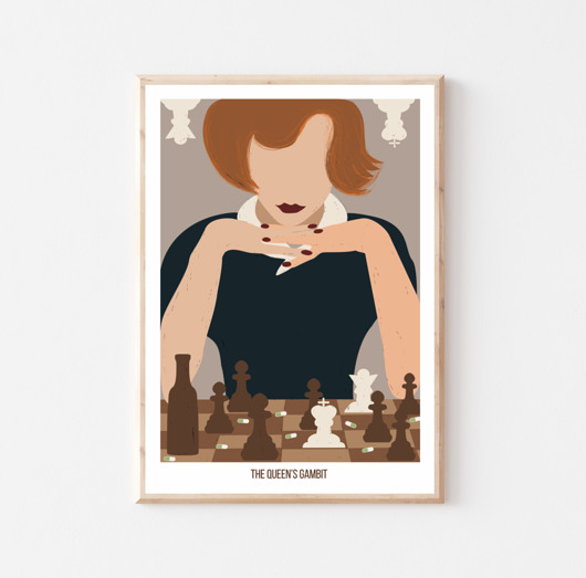 Plakat "Gambit królowej" Peprojektuje