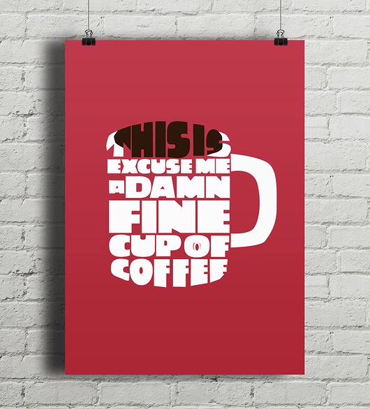 Twin Peaks - Damn Fine Coffee - plakat minimalmill