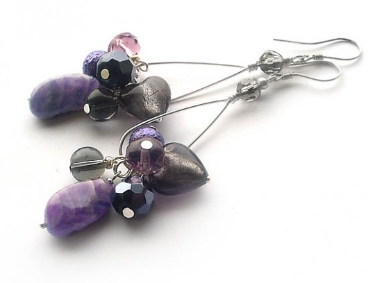 amethyst - kolczyki maghia