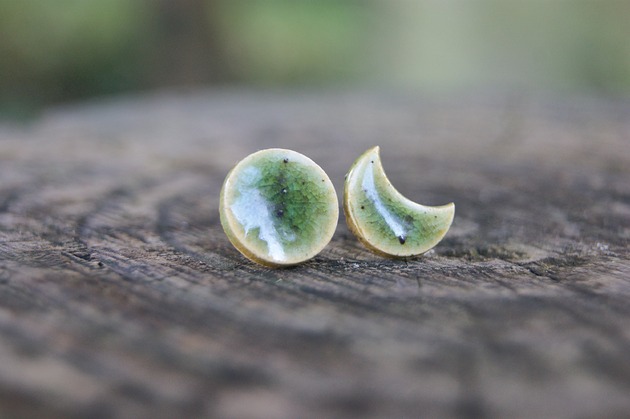 kolczyki ceramiczne Kolczyki ceramiczne Pełnia i Początek