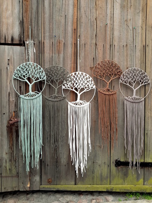 makramy Drzewo życia średnica 40 cm