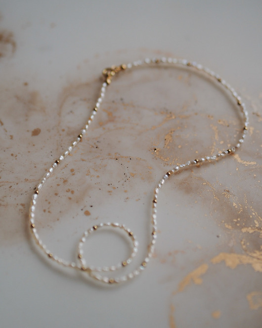 PERŁY i złoto / naszyjnik Magdalena Paszkiewicz Jewellery