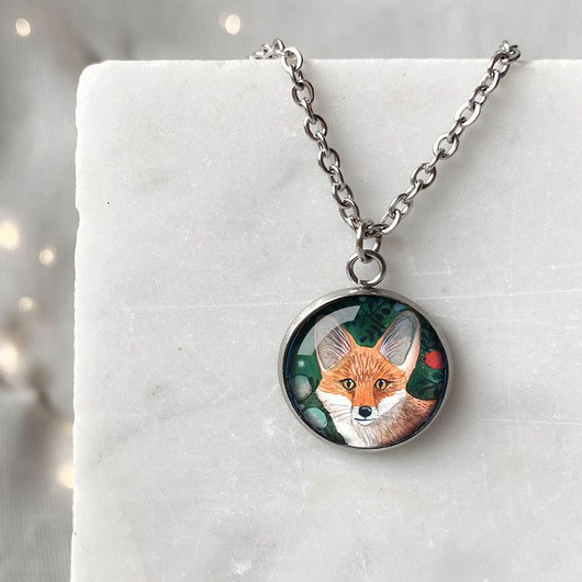 wisiory Wild Forest Fox naszyjnik na urodziny