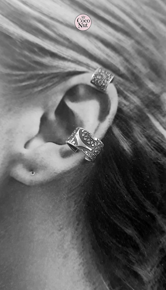 nausznice Dwie nausznice srebro 925 - komplet Baroque