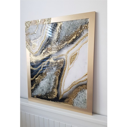 obrazy Obraz geode art z żywicy epoksydowej glamour