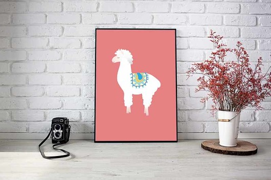 Plakat "lama red" a4 (20/30) POSTER MONSTER