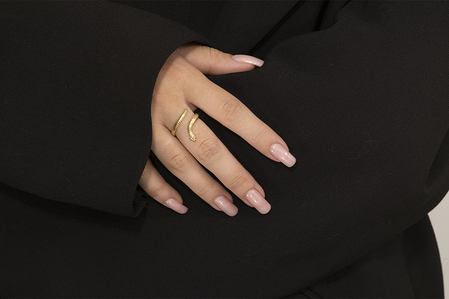 pierścionki złote Pierścionek srebrny pozłacany  wąż regulowany rozmiar