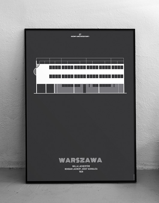plakaty Warszawa Willa Lacherta - plakat 50x70 cm