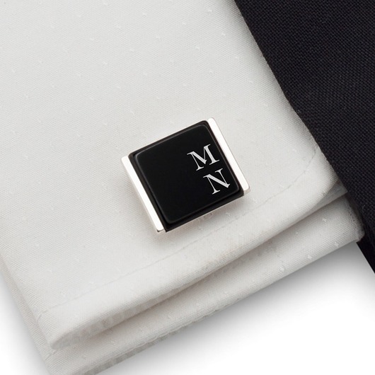 Spinki do mankietów z grawerem na Onyksie ZaNa Design