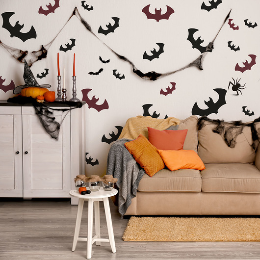 naklejki ścienne do pokoju dziecka Szablon malarski halloween (5 szt.) // NIETOPERZ