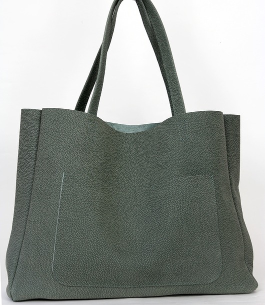 torby XXL Duża torebka damska ze skóry z kieszenią