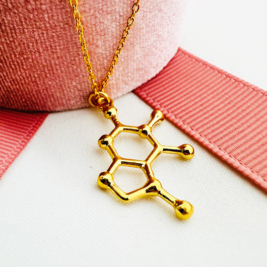 złote naszyjniki Naszynik czekolada,molekuła czekolady srebro