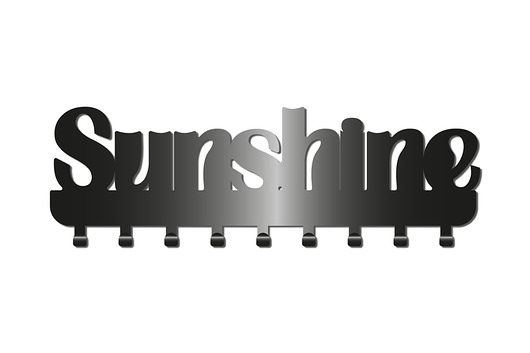 wieszaki Nowoczesny Wieszak Z Kolekcji Simple Napis Sunshine