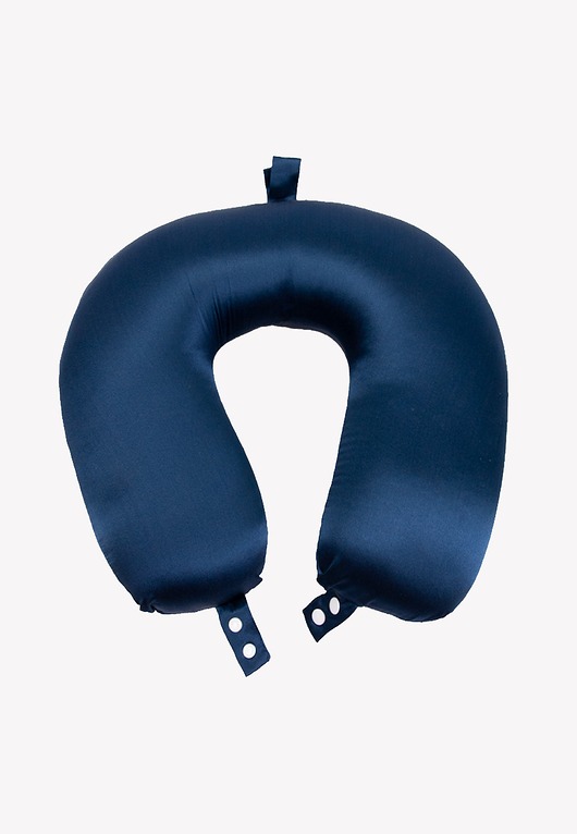akcesoria różne Poduszka jedwabna zagłówek podróżny w kształcie litery "U" niebieski