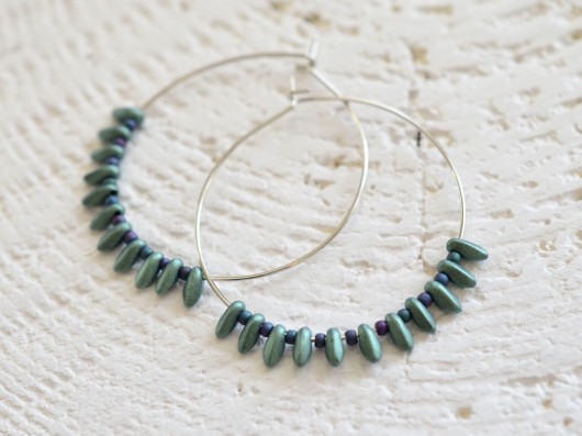 Silver hoops Made by Magda
