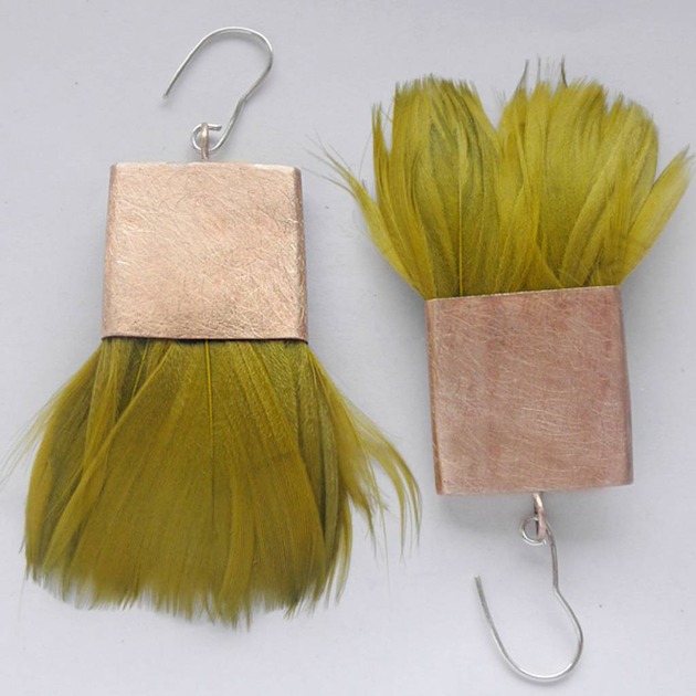 kolczyki z piórami PIÓRKO kolczyki