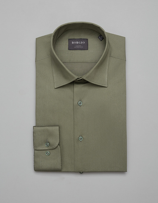 koszule męskie Koszula męska simeria 00380 zielony slim fit